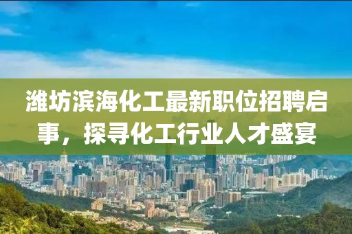 潍坊滨海化工最新职位招聘启事，探寻化工行业人才盛宴