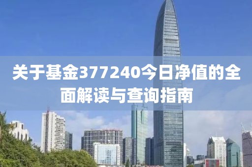 关于基金377240今日净值的全面解读与查询指南