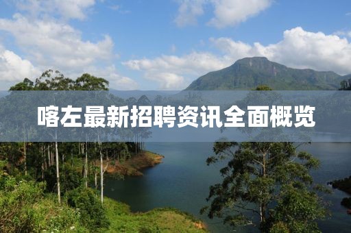喀左最新招聘资讯全面概览