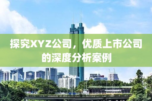 探究XYZ公司，优质上市公司的深度分析案例