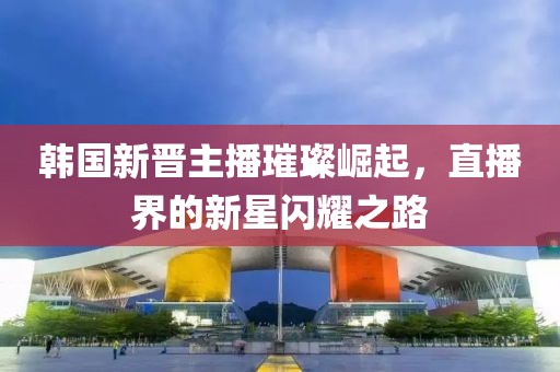 韩国新晋主播璀璨崛起，直播界的新星闪耀之路