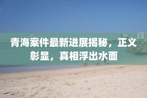 青海案件最新进展揭秘，正义彰显，真相浮出水面