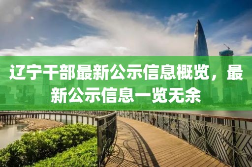 辽宁干部最新公示信息概览，最新公示信息一览无余