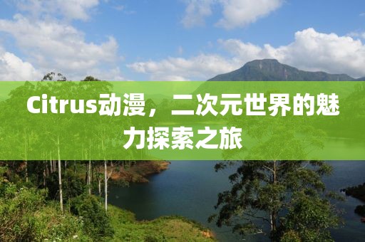 Citrus动漫，二次元世界的魅力探索之旅
