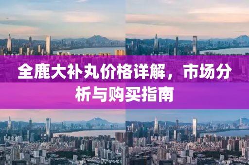 全鹿大补丸价格详解，市场分析与购买指南