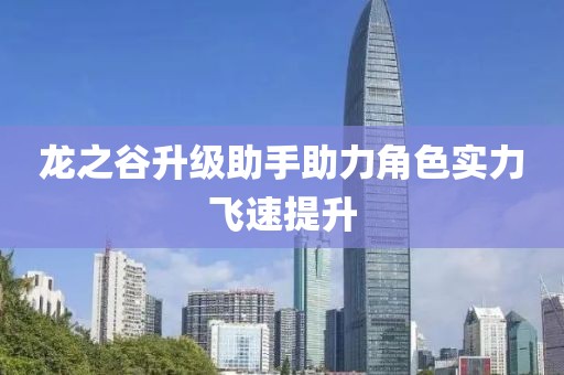 龙之谷升级助手助力角色实力飞速提升