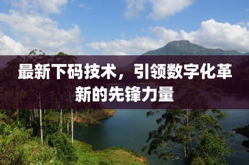 最新下码技术，引领数字化革新的先锋力量