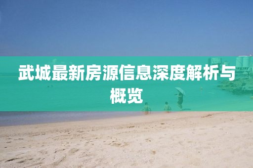 武城最新房源信息深度解析与概览