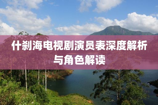 什刹海电视剧演员表深度解析与角色解读