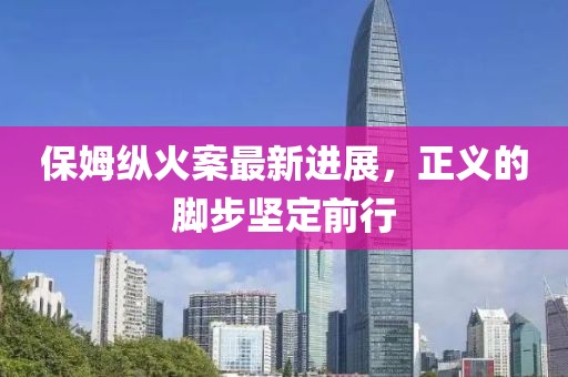 保姆纵火案最新进展，正义的脚步坚定前行
