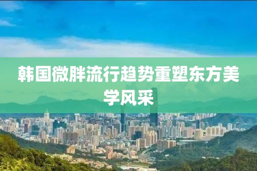 韩国微胖流行趋势重塑东方美学风采