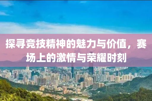 探寻竞技精神的魅力与价值，赛场上的激情与荣耀时刻