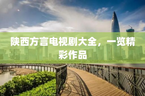 陕西方言电视剧大全，一览精彩作品