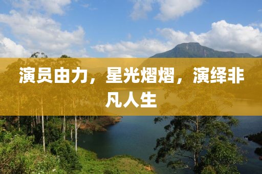 演员由力，星光熠熠，演绎非凡人生