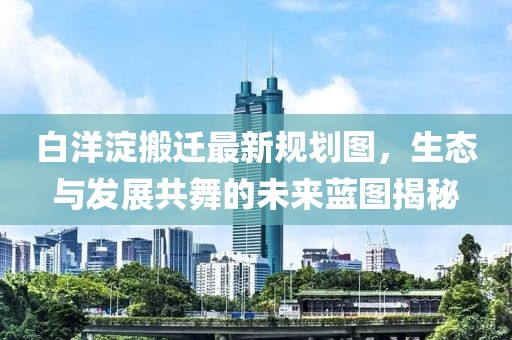 白洋淀搬迁最新规划图，生态与发展共舞的未来蓝图揭秘