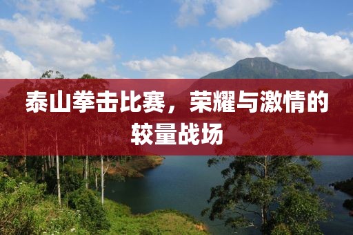 泰山拳击比赛，荣耀与激情的较量战场