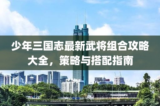 少年三国志最新武将组合攻略大全，策略与搭配指南