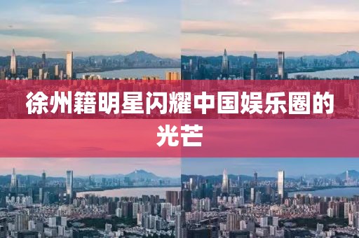 徐州籍明星闪耀中国娱乐圈的光芒