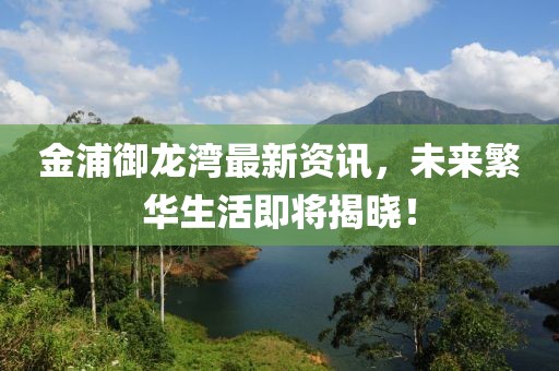 金浦御龙湾最新资讯，未来繁华生活即将揭晓！