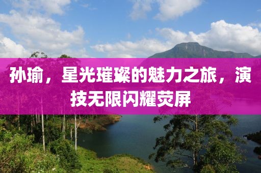 孙瑜，星光璀璨的魅力之旅，演技无限闪耀荧屏