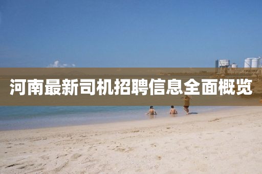 河南最新司机招聘信息全面概览