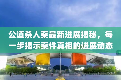 公道杀人案最新进展揭秘，每一步揭示案件真相的进展动态
