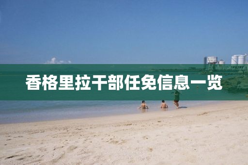 香格里拉干部任免信息一览