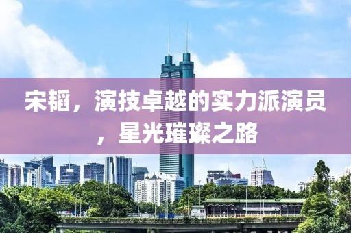 宋韬，演技卓越的实力派演员，星光璀璨之路