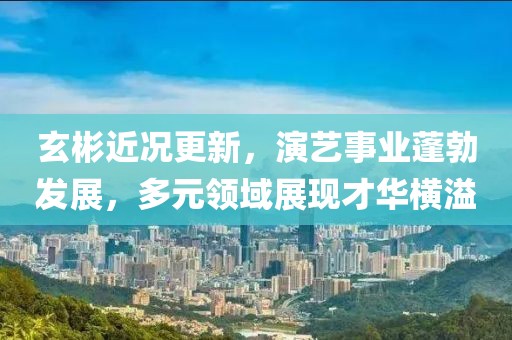 玄彬近况更新，演艺事业蓬勃发展，多元领域展现才华横溢