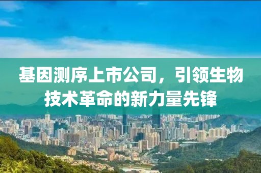 基因测序上市公司，引领生物技术革命的新力量先锋
