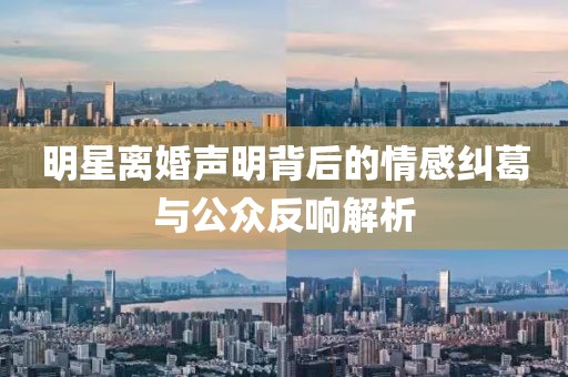 明星离婚声明背后的情感纠葛与公众反响解析