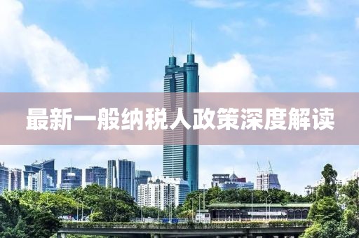最新一般纳税人政策深度解读