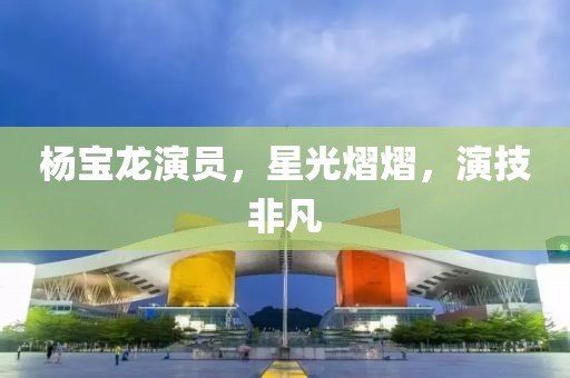 杨宝龙演员，星光熠熠，演技非凡