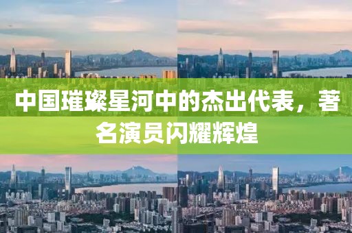 中国璀璨星河中的杰出代表，著名演员闪耀辉煌