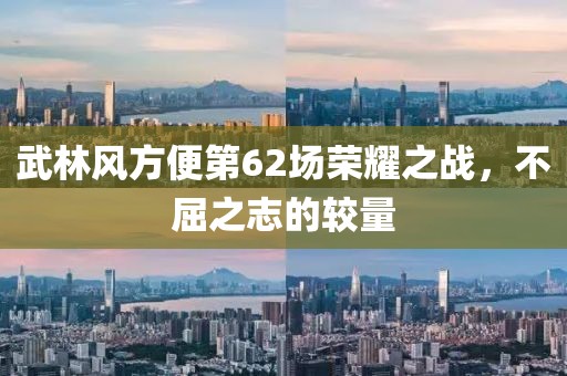 武林风方便第62场荣耀之战，不屈之志的较量