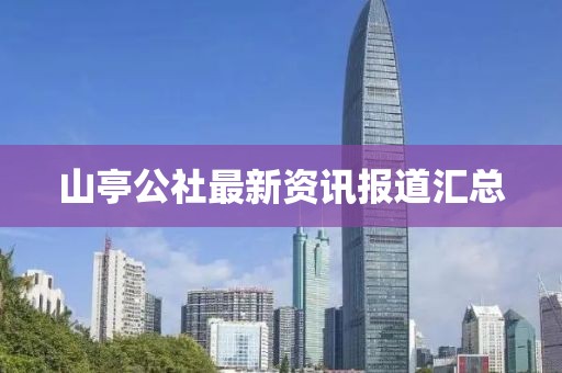 山亭公社最新资讯报道汇总