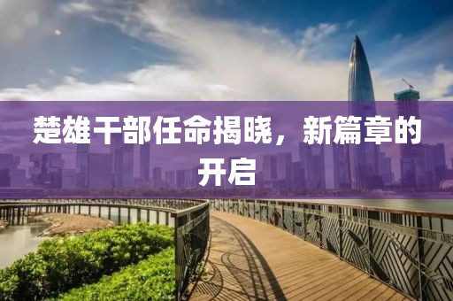 楚雄干部任命揭晓，新篇章的开启