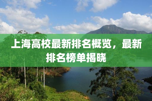 上海高校最新排名概览，最新排名榜单揭晓