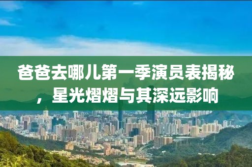 爸爸去哪儿第一季演员表揭秘，星光熠熠与其深远影响