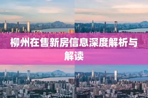 柳州在售新房信息深度解析与解读