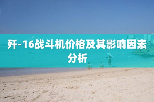 歼-16战斗机价格及其影响因素分析