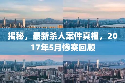 揭秘，最新杀人案件真相，2017年5月惨案回顾