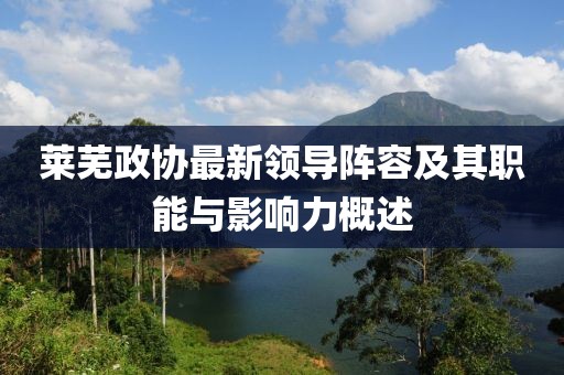 莱芜政协最新领导阵容及其职能与影响力概述