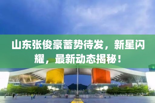 山东张俊豪蓄势待发，新星闪耀，最新动态揭秘！