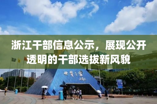 浙江干部信息公示，展现公开透明的干部选拔新风貌