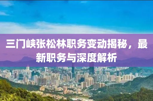 三门峡张松林职务变动揭秘，最新职务与深度解析