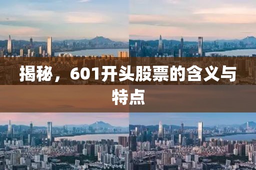 揭秘，601开头股票的含义与特点
