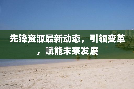 先锋资源最新动态，引领变革，赋能未来发展