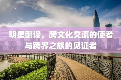 明星翻译，跨文化交流的使者与跨界之旅的见证者