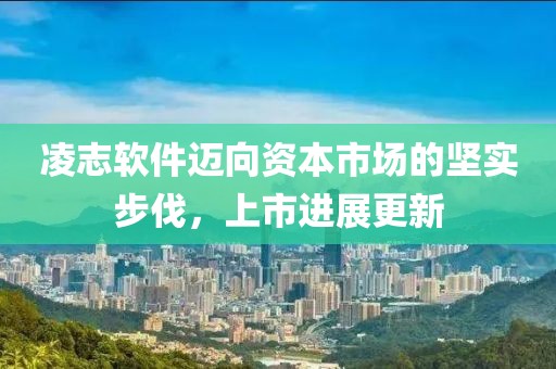 凌志软件迈向资本市场的坚实步伐，上市进展更新